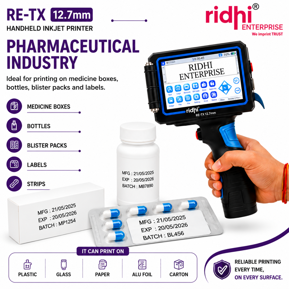 RE-TX Handheld Inkjet Printer Machine / Batch Coding Machine