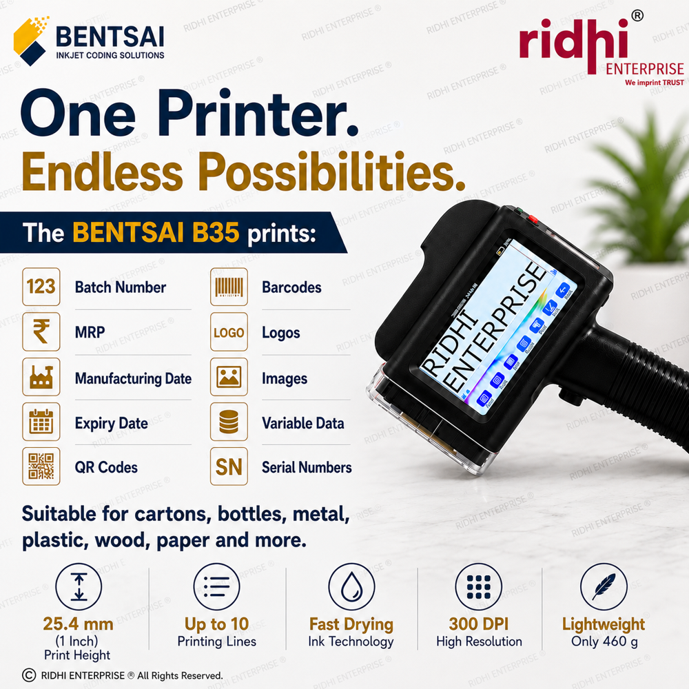 RIDHI BENTSAI B35 HANDHELD TIJ PRINTER