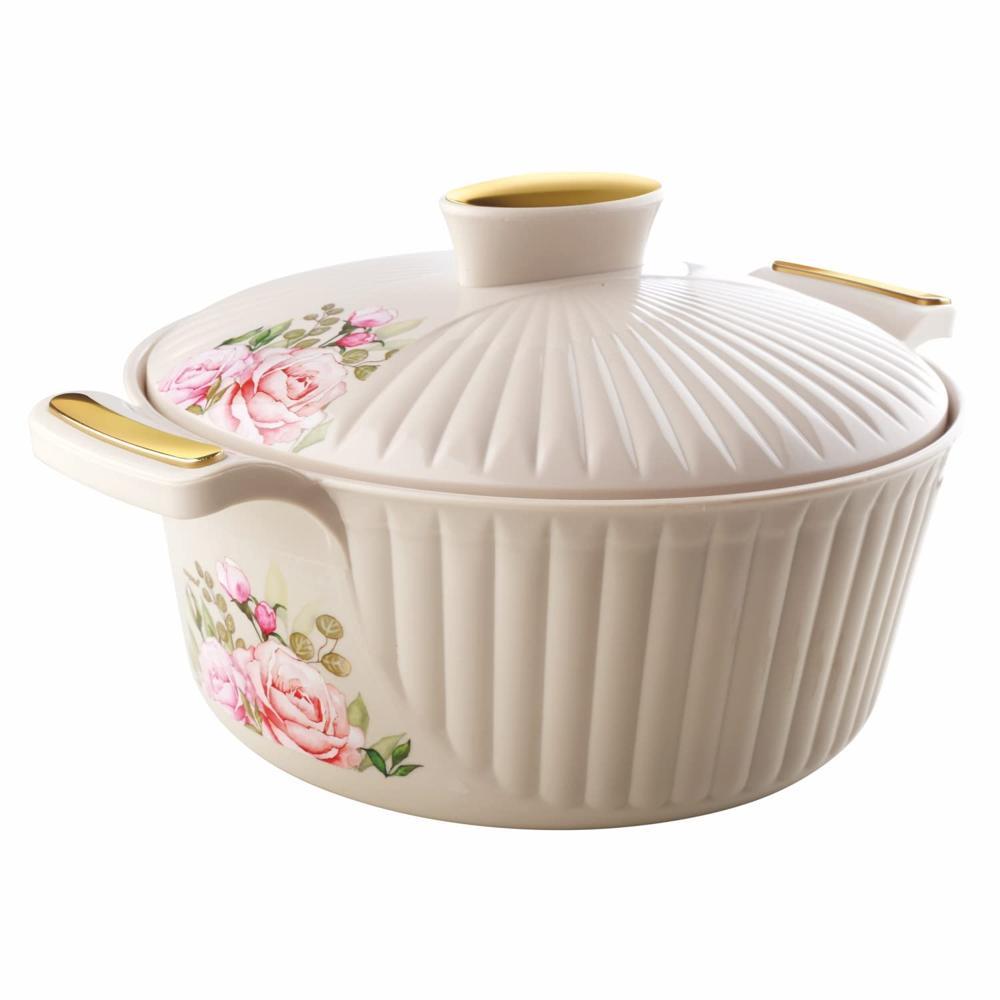 Nayasa Medusa 500 Ml Insulated Casserole - Color: Ivory & Pink & White