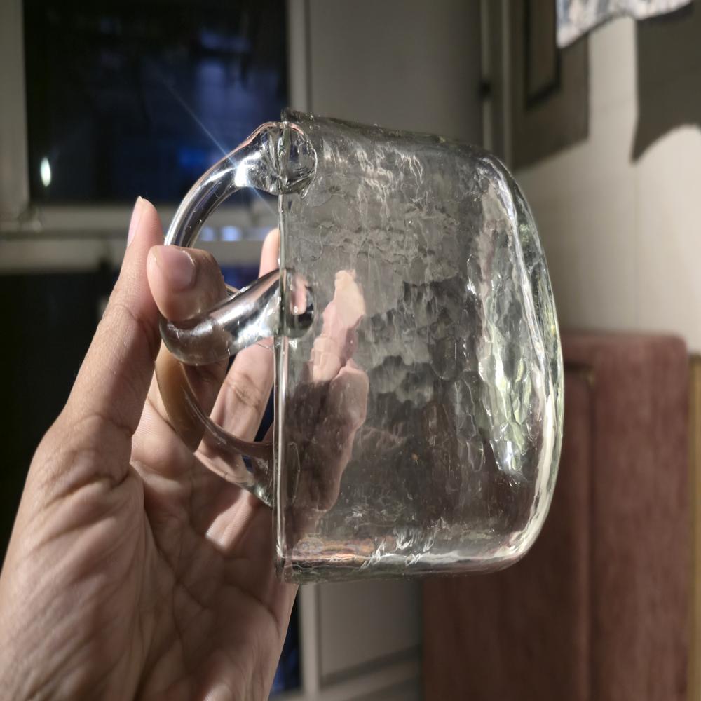 Glass Small Basket Vase
