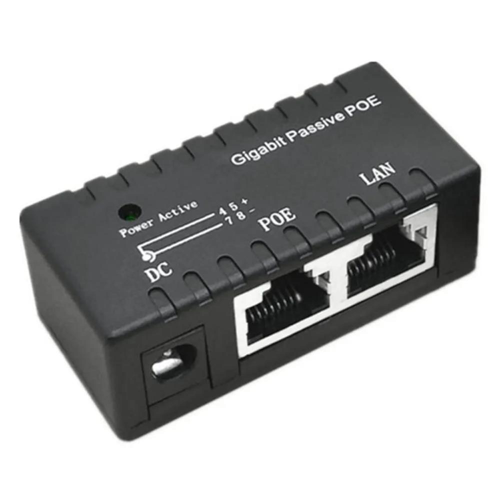 POE DC12v-48v 1000Mbps Gigabit Single port Passive POE Injector Power Adapter Module Accessories