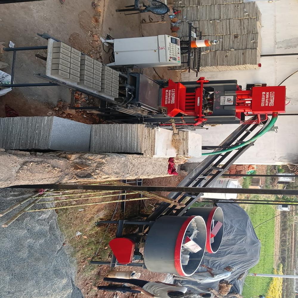 12 Bricks Fullyautomatic Hydraulic High Pressure With High Vibrating Machine - Color: Customised