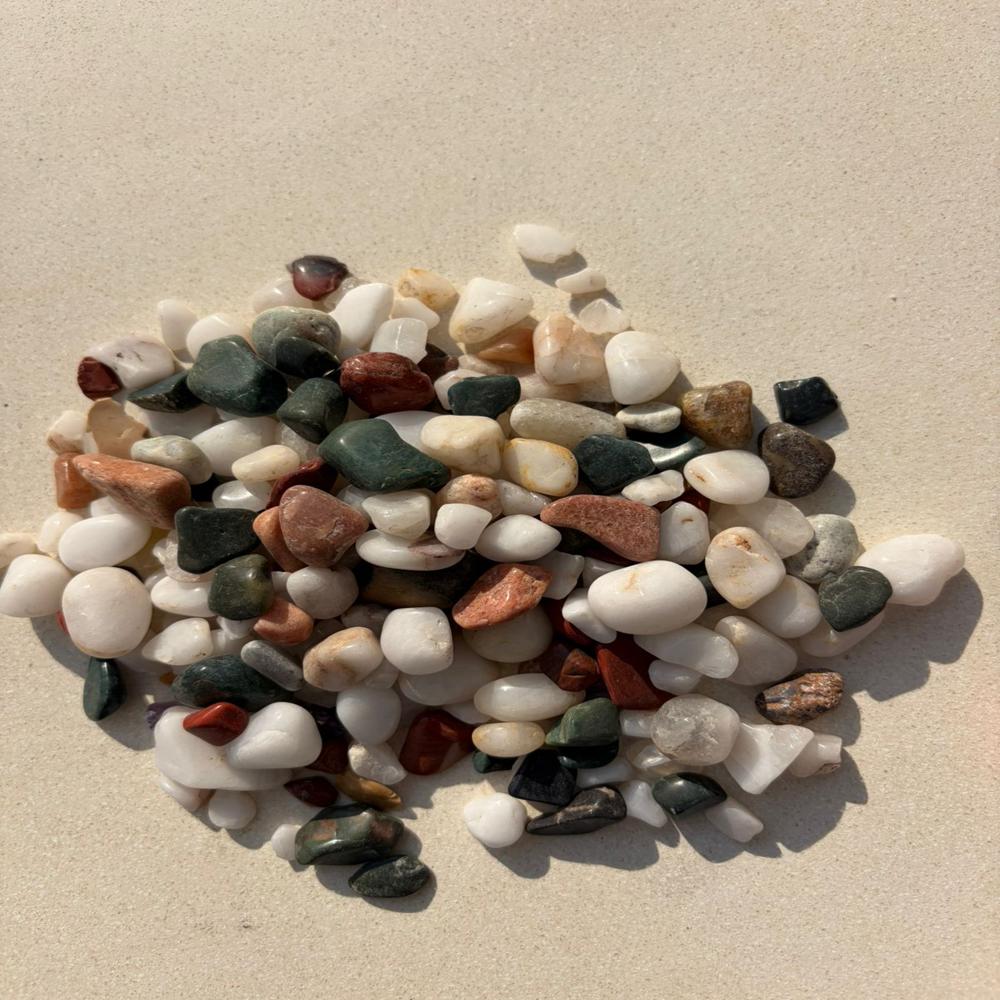 Polished Small Agate Pebbles Multicolor Decorative Stones for Garden Landscaping and Aquarium