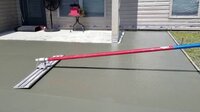 Bull Float - Aluminum Magnesium Blade 1500mm X 150mm, Steel Long Handle, Smooth Polished Surface, Replaceable Handle