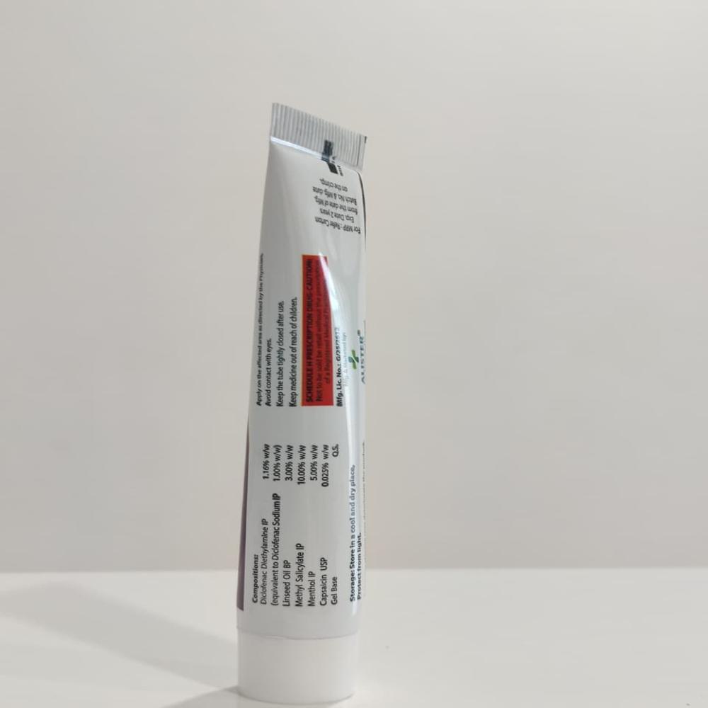 Diclofenac Diethylamine 1.16%, Linseed Oil 3%, Methyl Salicylate 10%