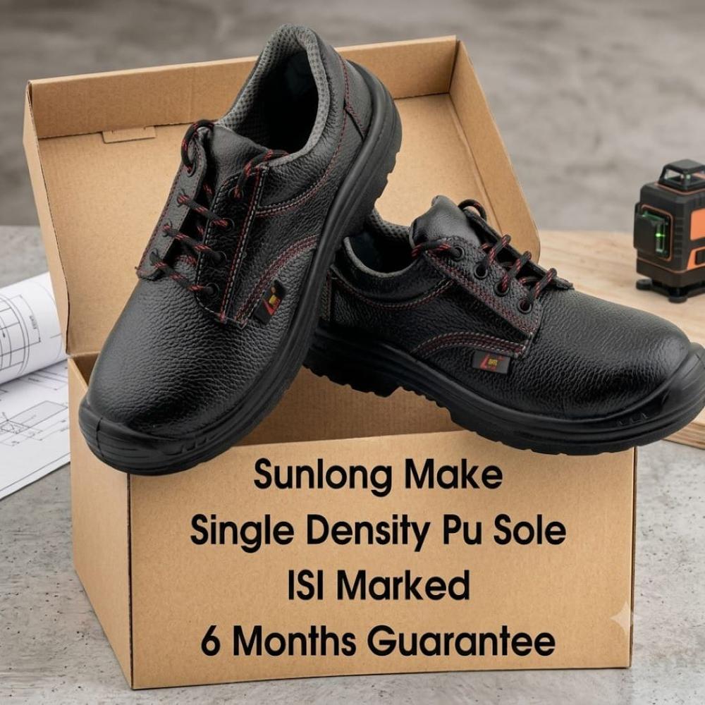 Sunlong Black PU Sole Single Density Safety Shoe