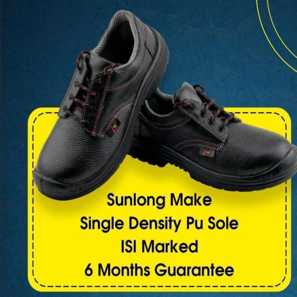 Sunlong Black PU Sole Single Density Safety Shoe