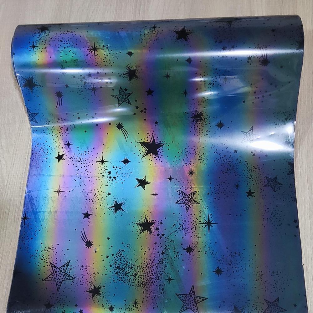 20 Inch Star Rainbow Heat Transfer Vinyl (HTV) Roll for T-Shirt Printing