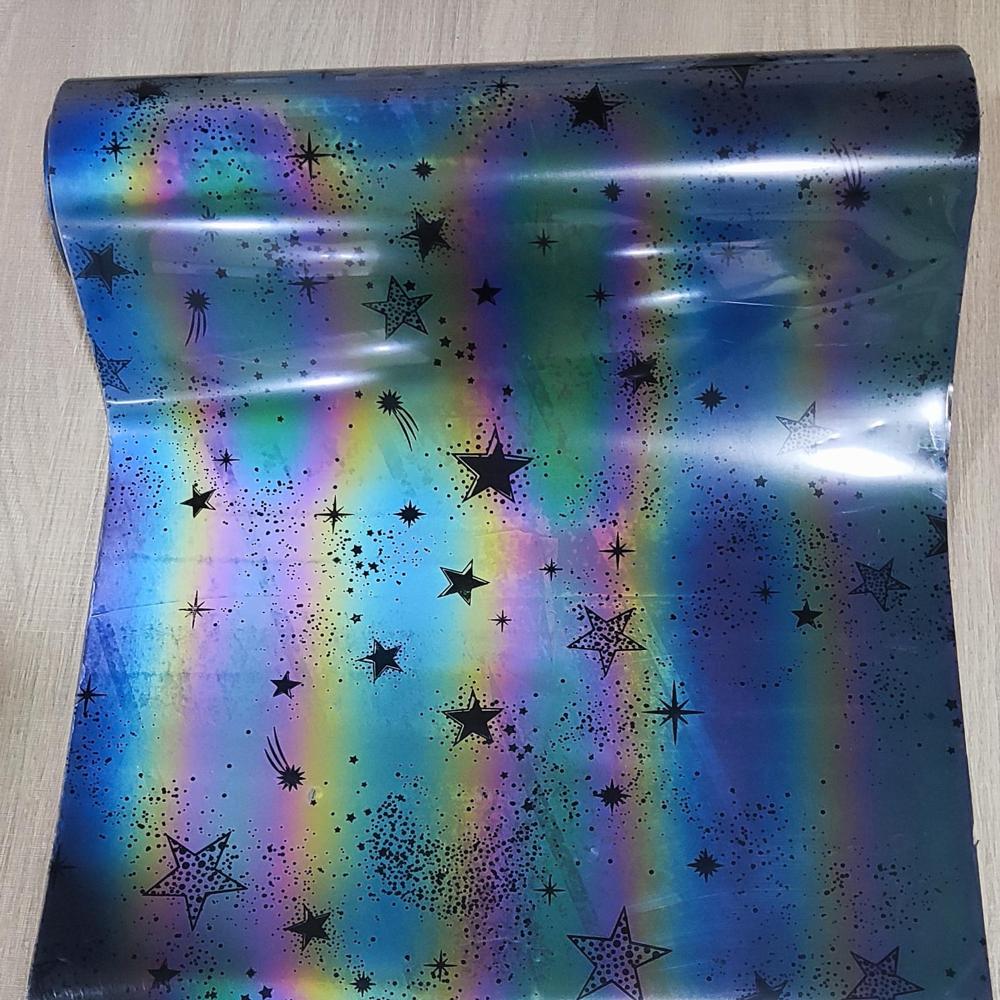 20 Inch Star Rainbow Heat Transfer Vinyl (HTV) Roll for T-Shirt Printing