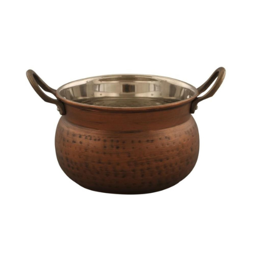 Copper  Steel Dahi Handi - Hardness: Rigid