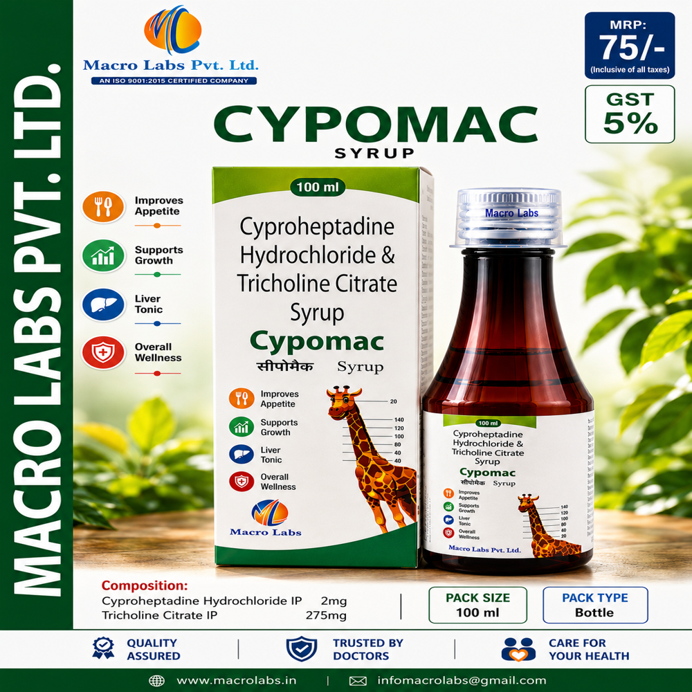 CYPROHEPTADINE HCI 2MG+TRICHOLINE CITRATE 275MG (SORBITOL SOLUTION 70%)