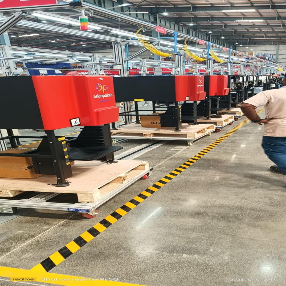 TWO LINE FLOOR CONVEYOR SYSTEM