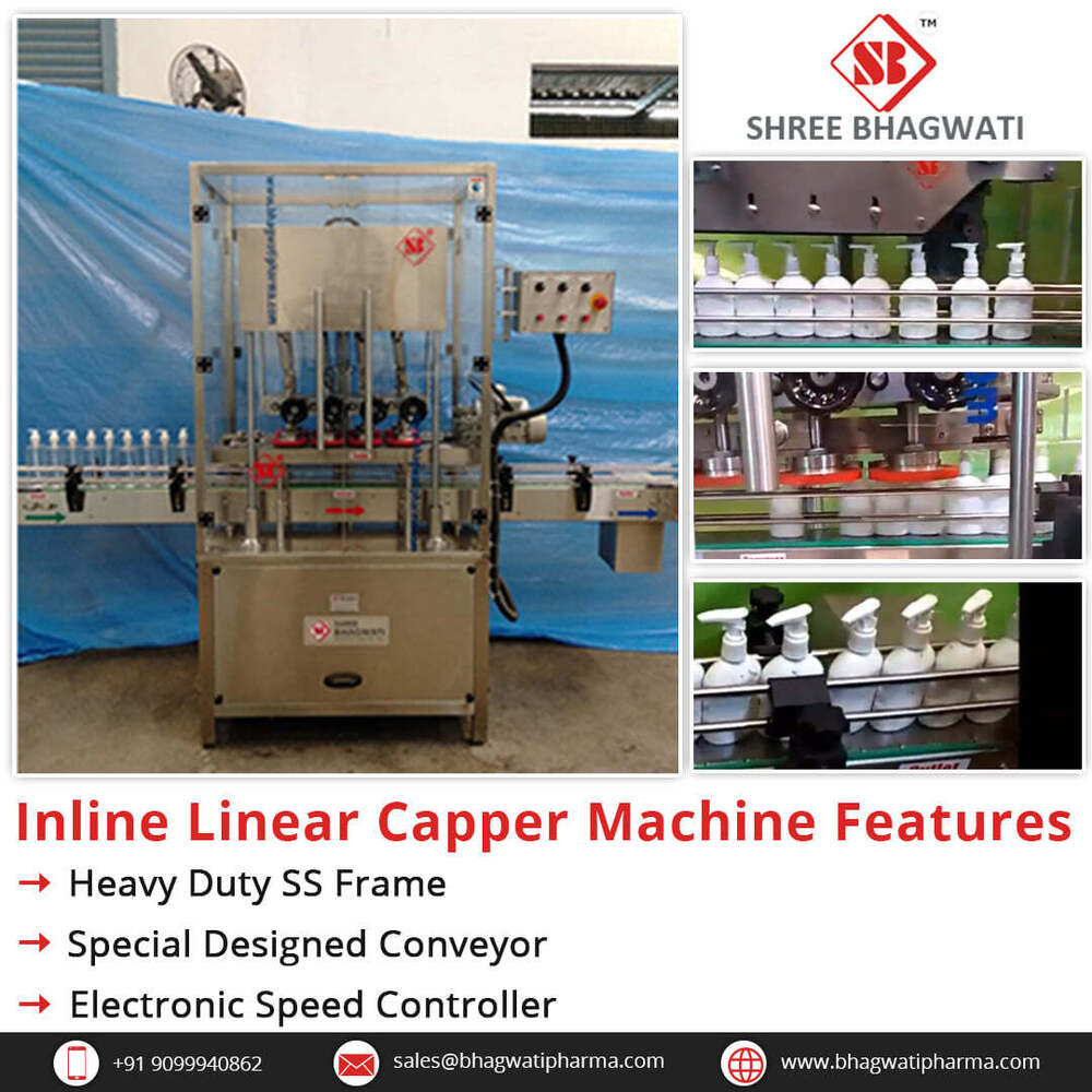 Linear Screw Capping Machine - Pump Type Cap