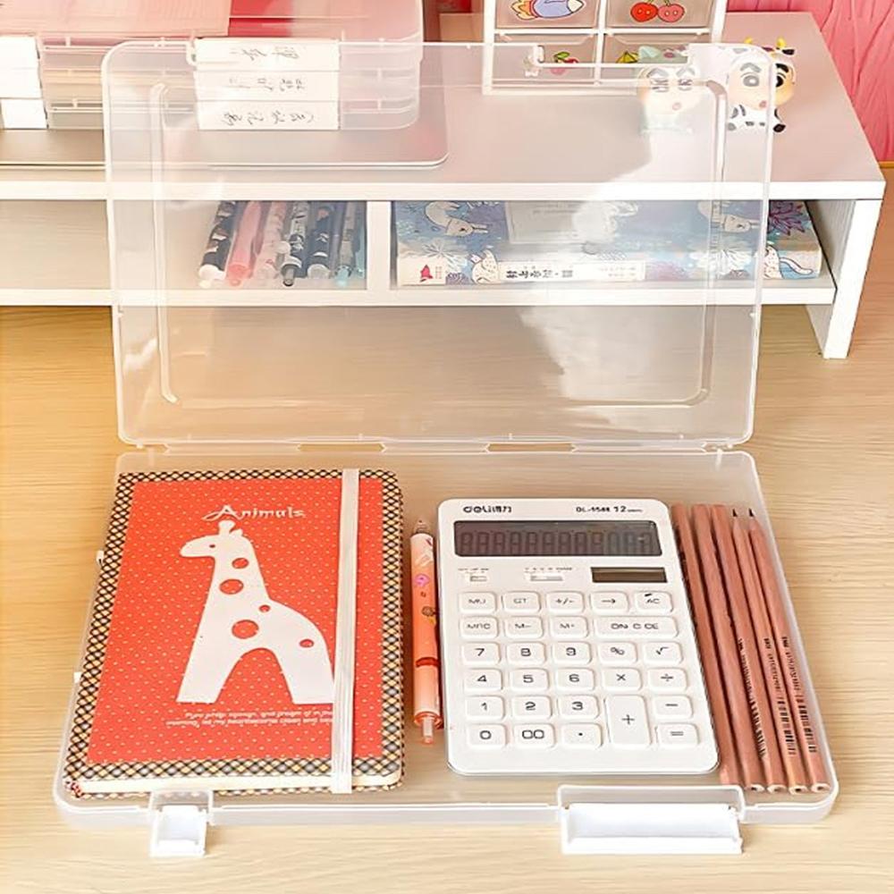 Document Holder File Organizer Box Storage Boxes Lids (1 Pc / 24x17 Cm)