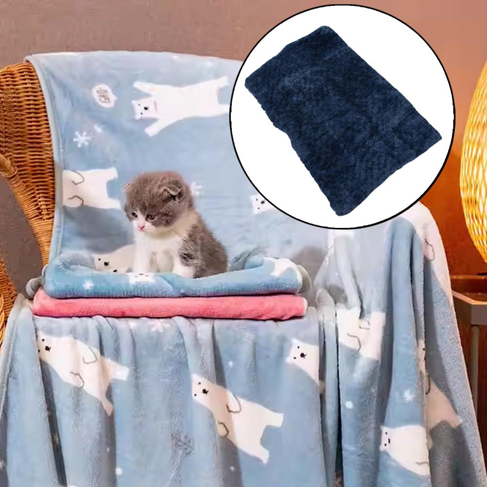 Pet Soft Cat Dog Towel, Warm Sleep Mat (50x37 Cm / 1 Pc / Mix Color & Design)