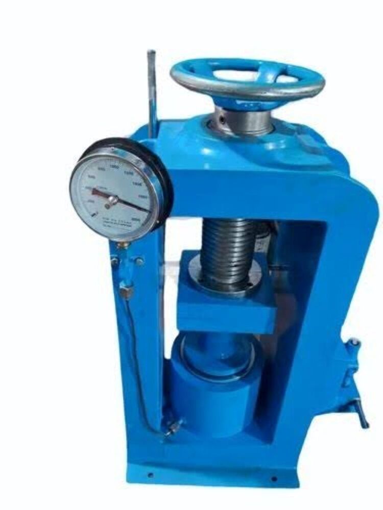 CTM MACHINE 2000 KN MANUAL - Heavy Duty Steel Frame, 800x400x1000 mm, Blue | Analog Pressure Gauge, Hand Operated, Hydraulic Mechanical