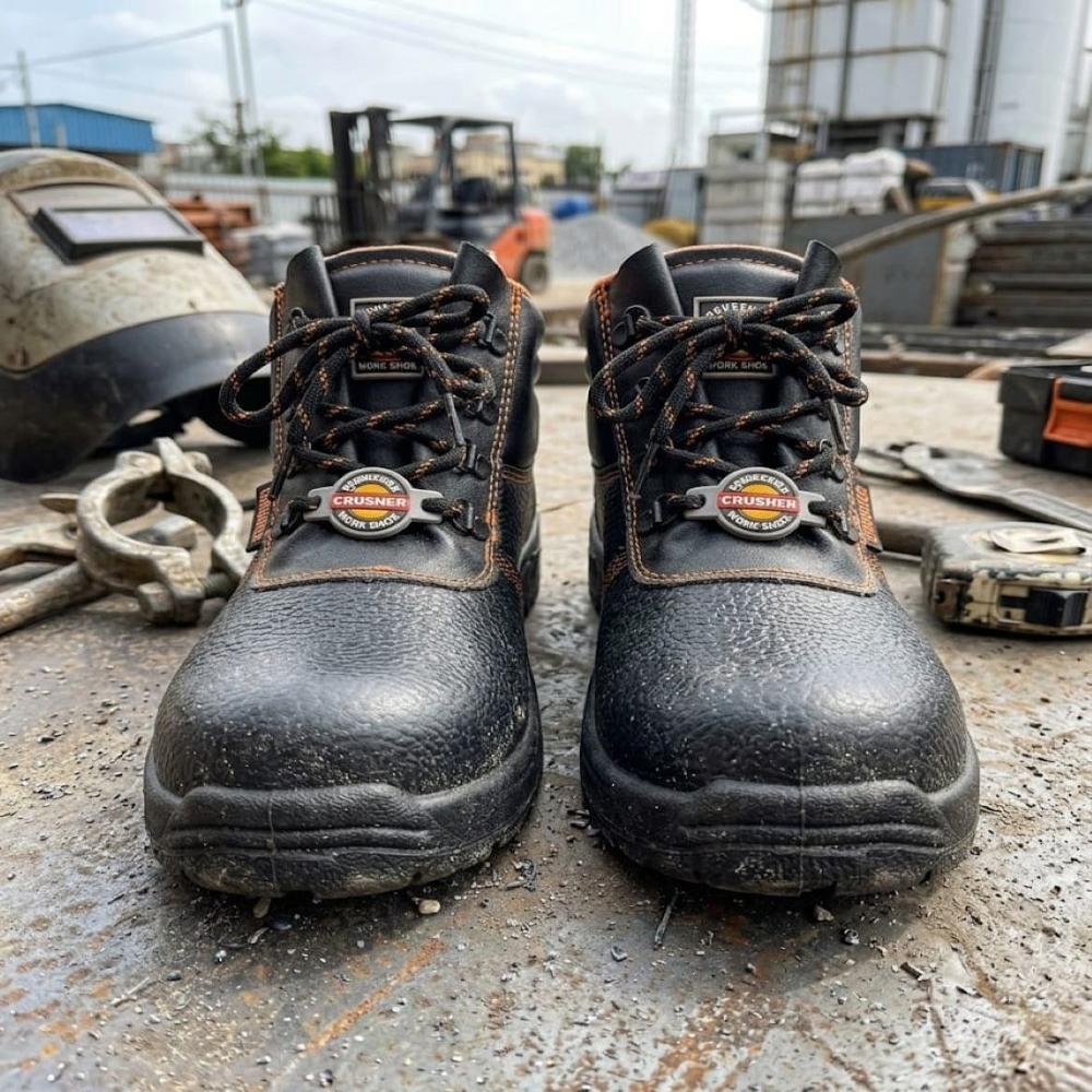 Agarson Crusher Steel Toe Black Work Safety Shoe