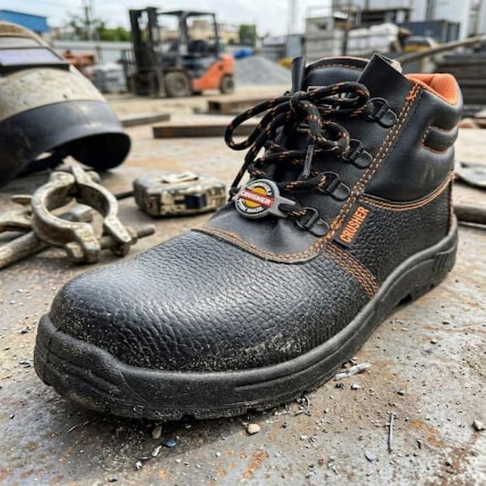 Agarson Crusher Steel Toe Black Work Safety Shoe