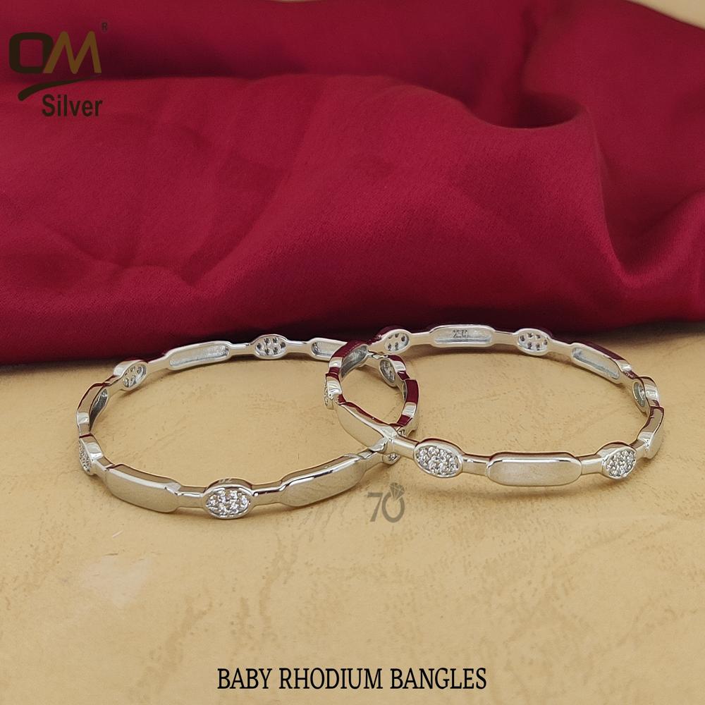 Silver Baby Rhosium Bangels - Gender: Children