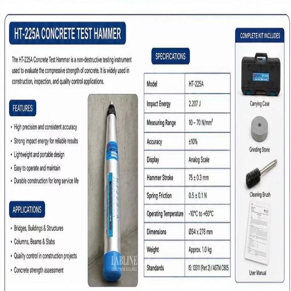 Concrete Test Hammer - Application: Construction Industry
