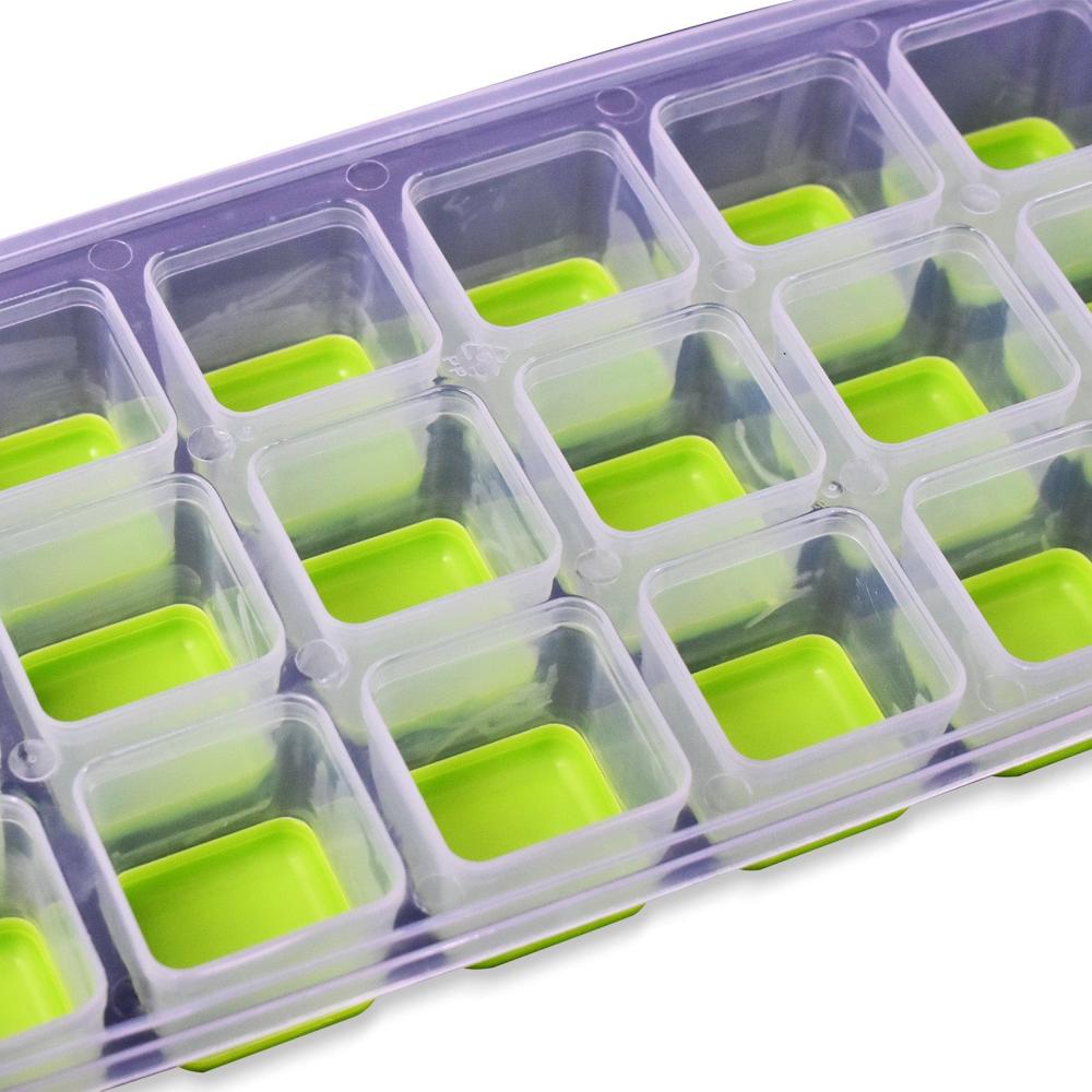 18-Cavity -Up Ice Cube Tray - Flexible Silicone, Easy Release 100% BPA-Free