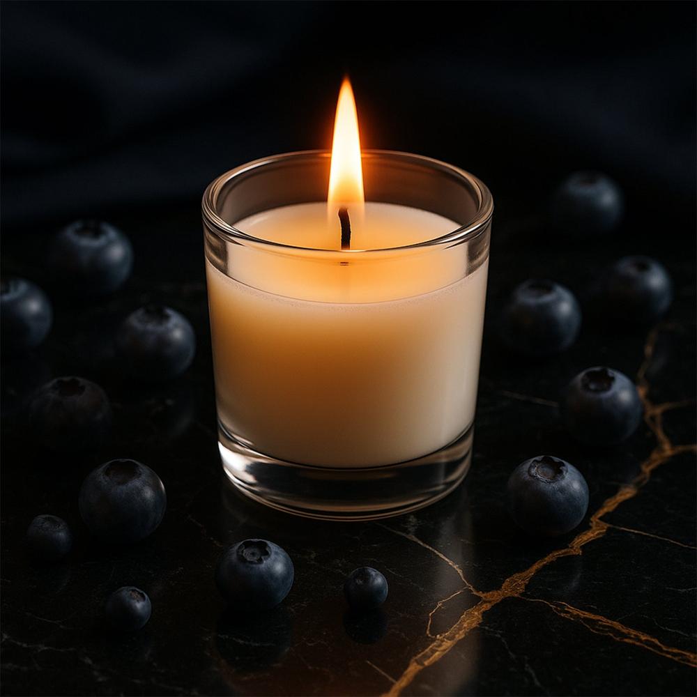 In lief Blueberry Soy-Blend Votive Candle Glass 50 gm (1 Pc)