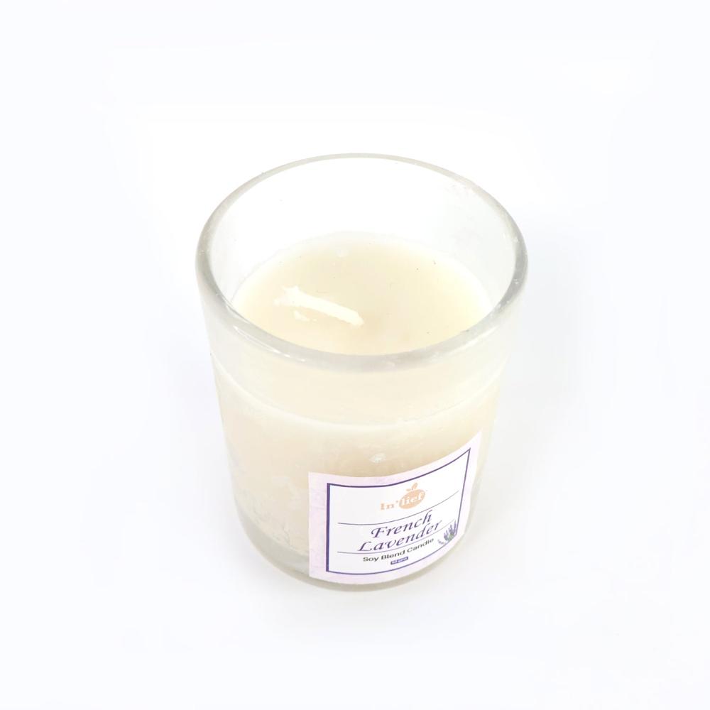 In lief French Lavender Soy Blend Scented Candle in Glass Jar (50GM / 1 Pc)