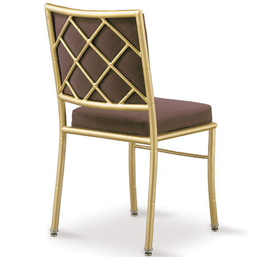 Gold Cross-Back Banquet Chair | Steel Banquet Chair