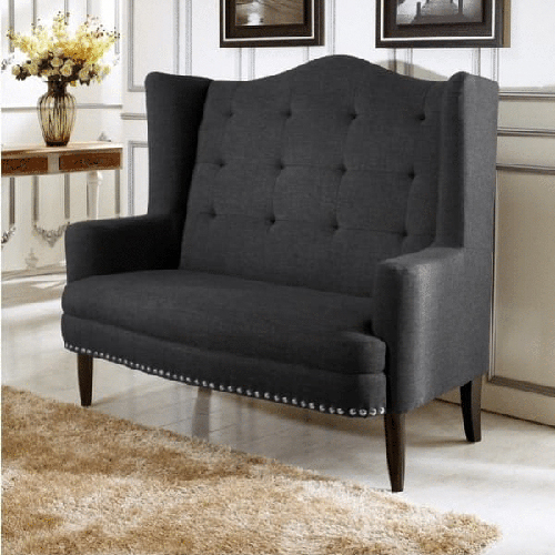 Tufted High-Back Loveseat Sofa | Banquet Hall Sofa