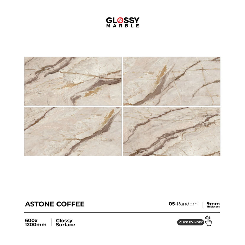 Royal Pearl Glossy Vitrified Tile - Color: Multi