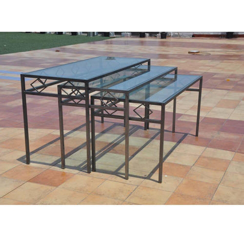 Glass Top Buffet Table