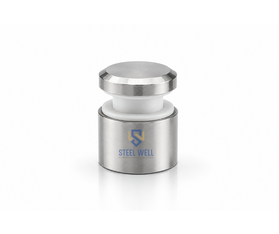 Stainless Steel 38mm Glass Fitting Points - Grade 304/316, Matte/glossy Finish, Flat/slightly Raised Caps, Up To 80kg Load