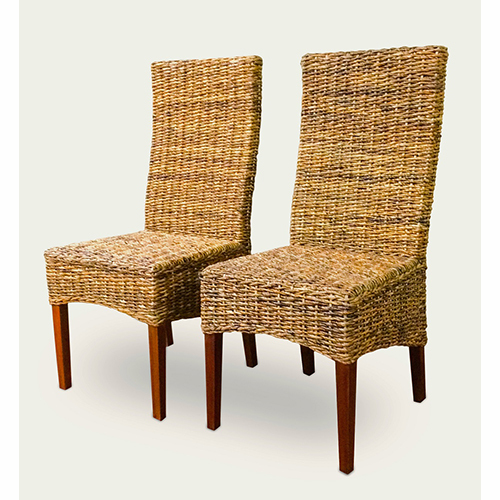 Two Pairs Seagrass Dining Chair