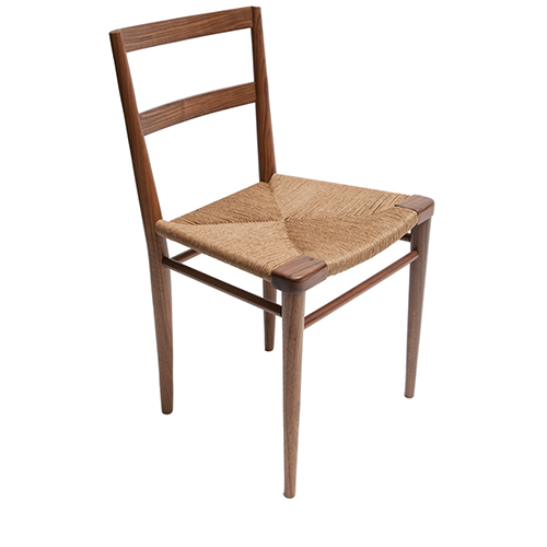 Woven Rush Dining Chair - Solid Wood, 42x45x88 cm, Natural Wood Frame, Handwoven Rush Seat, Open Back, Eco-Friendly Materials