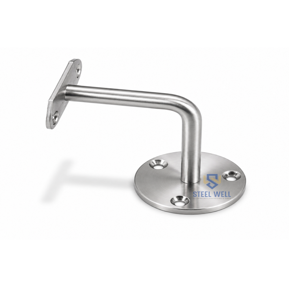 S.s. Glass Side Mount Bracket - Stainless Steel 304/316, Matte Finish, Supports 8-19mm Glass, Load Capacity 100kg