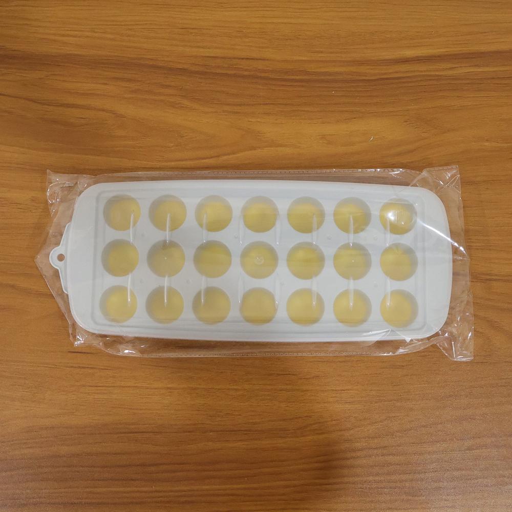 Round Ball Ice Cube Tray with Lid 21 Grid Ice Mold Tray (1 Pc)