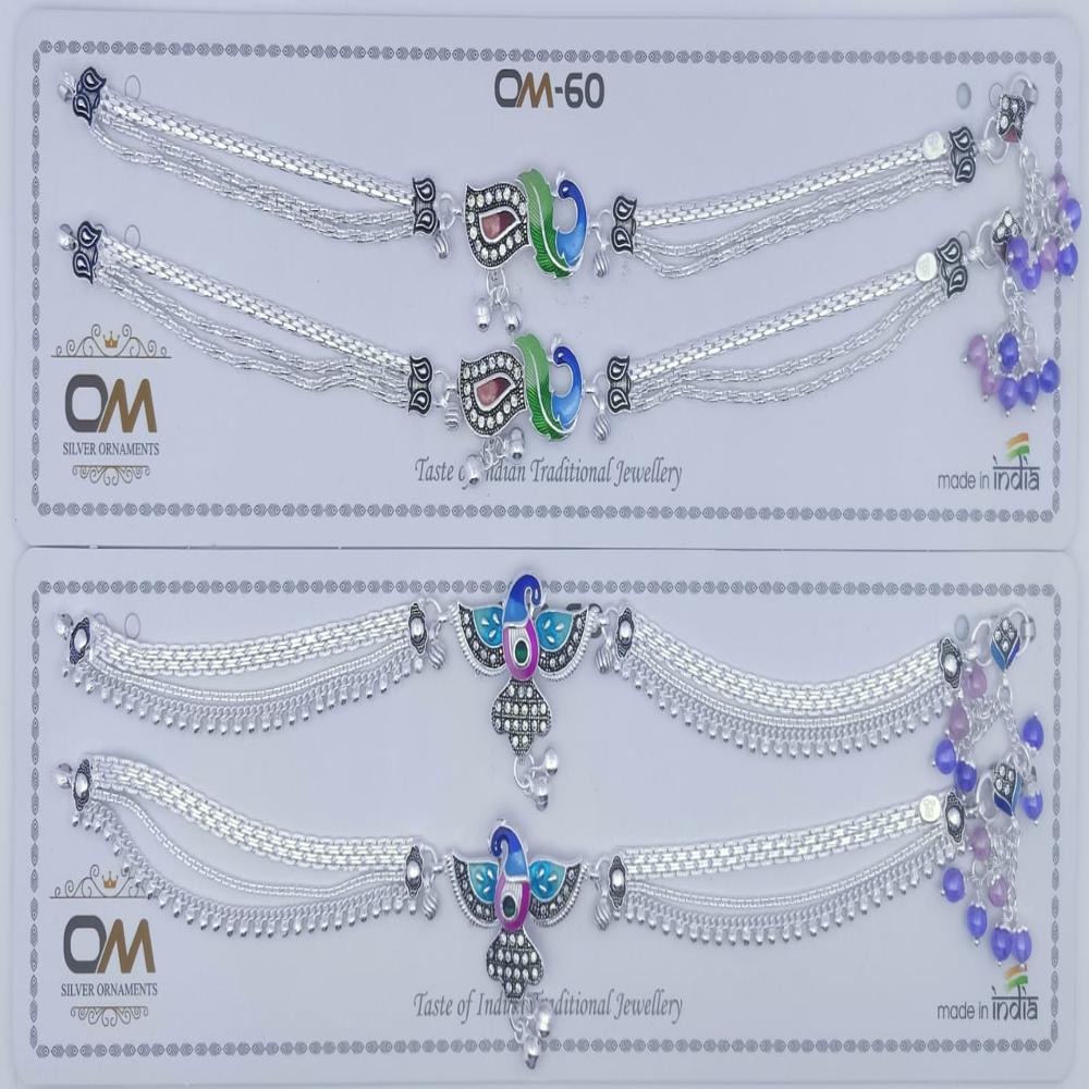 Casting Peacock Silver Payal - Silver, Size 10/10.5, Unique Design | Fashionable Anklet For Women, Perfect For Weddings, Engagements, And Gifts