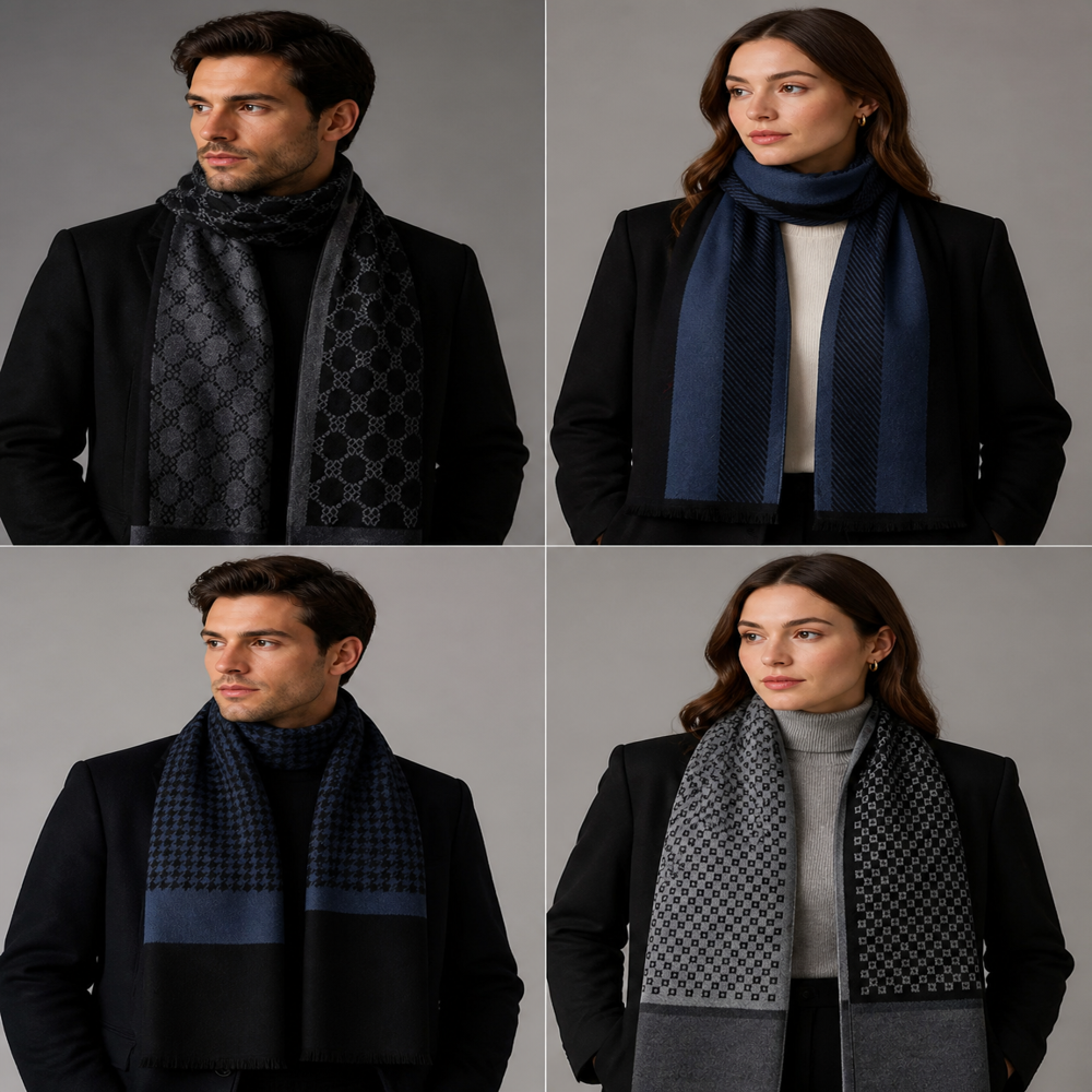 Wool Blended Unisex Modern Mufflers - Color: Assorrted