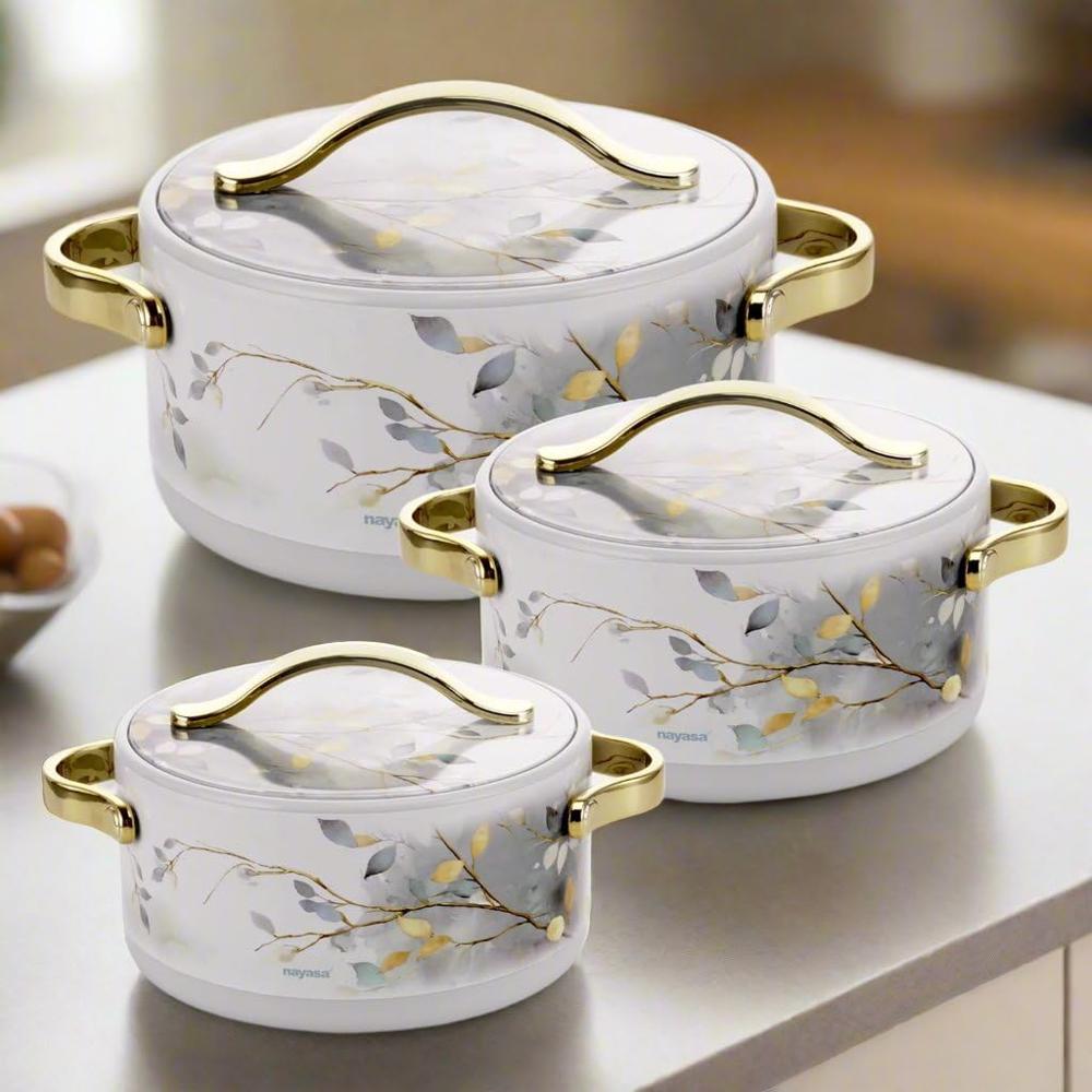 Nayasa Stainless Steel Bethany Casserole Set of 3