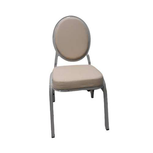 Monarch Banquet Chair - Steel Frame 400x450x900mm, Beige Upholstery | Stackable, Fire-Retardant Option, Eco-Friendly Materials