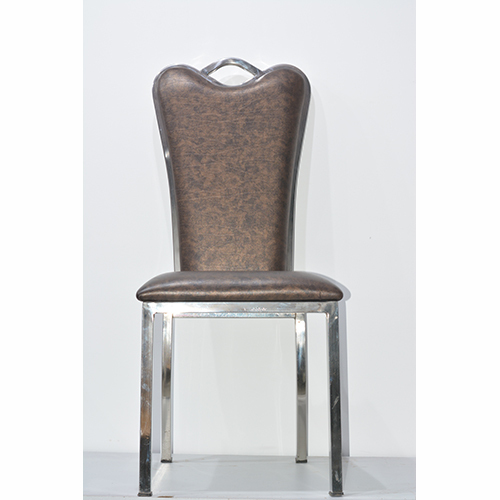 Ambassador Banquet Chair - Steel Frame 45x45x90 cm, Brown Silver | Ergonomic Backrest, High-Density Foam, Stackable Design