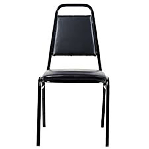 Elite Pearl Banquet Chair - Powder Coated Mild Steel, 450x450x900mm, Black | Stackable, 35mm Foam Padding, Rust Resistant