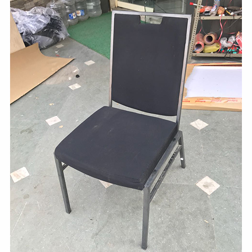 Royal Oak Banquet Chair - Steel Frame 45x45x93 cm, Black | Stackable, Upholstered Fabric, High-Density Foam Seat