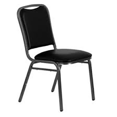 Black Padded Banquet Chair with Metal Frame | Banquet Chair