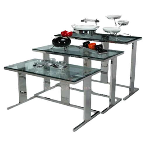 Banquet Buffet Table set Modern Multi-Tier Glass Buffet Table Set