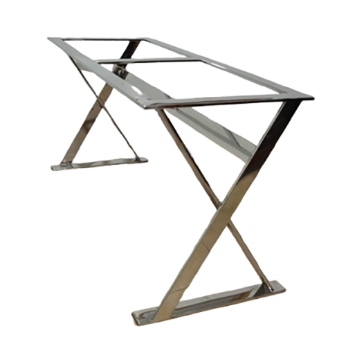 Catering Banquet Table - Stainless Steel Frame, 1800x750x750 mm, Silver Metallic | Mirror Polish, Protective Edging, Anti-Scratch Feet