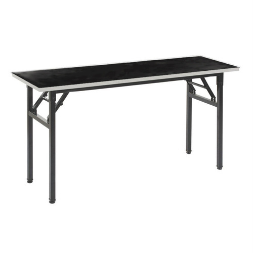 Adjustable Banquet Table - Laminate Top, 72x18x30 inches, Black Grey Legs | Tool-Free Folding, PVC Edge, Rust-Resistant Steel Legs