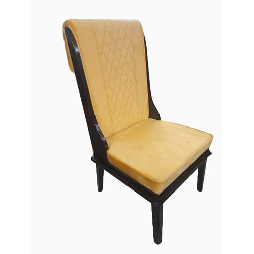 Relax Outdoor Chair - Solid Hardwood Wood & Fabric, 21x38 Inches, Yellow Upholstery | Polished Finish, Removable Cushions, Termite Proof