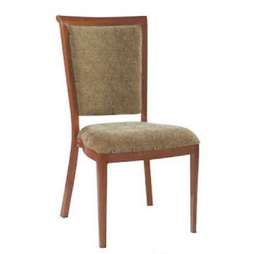 Linen Fabric Restaurant Chair - Solid Wood, 450x540x900mm, Brown Frame Beige Upholstery, Eco-Friendly, Fire Retardant Optional
