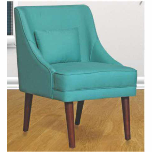 Cross Back Restaurant Chair - Upholstered Turquoise Teal, 24x26x33 inches, Curved Back, Removable Cushion, Polished Wood Legs